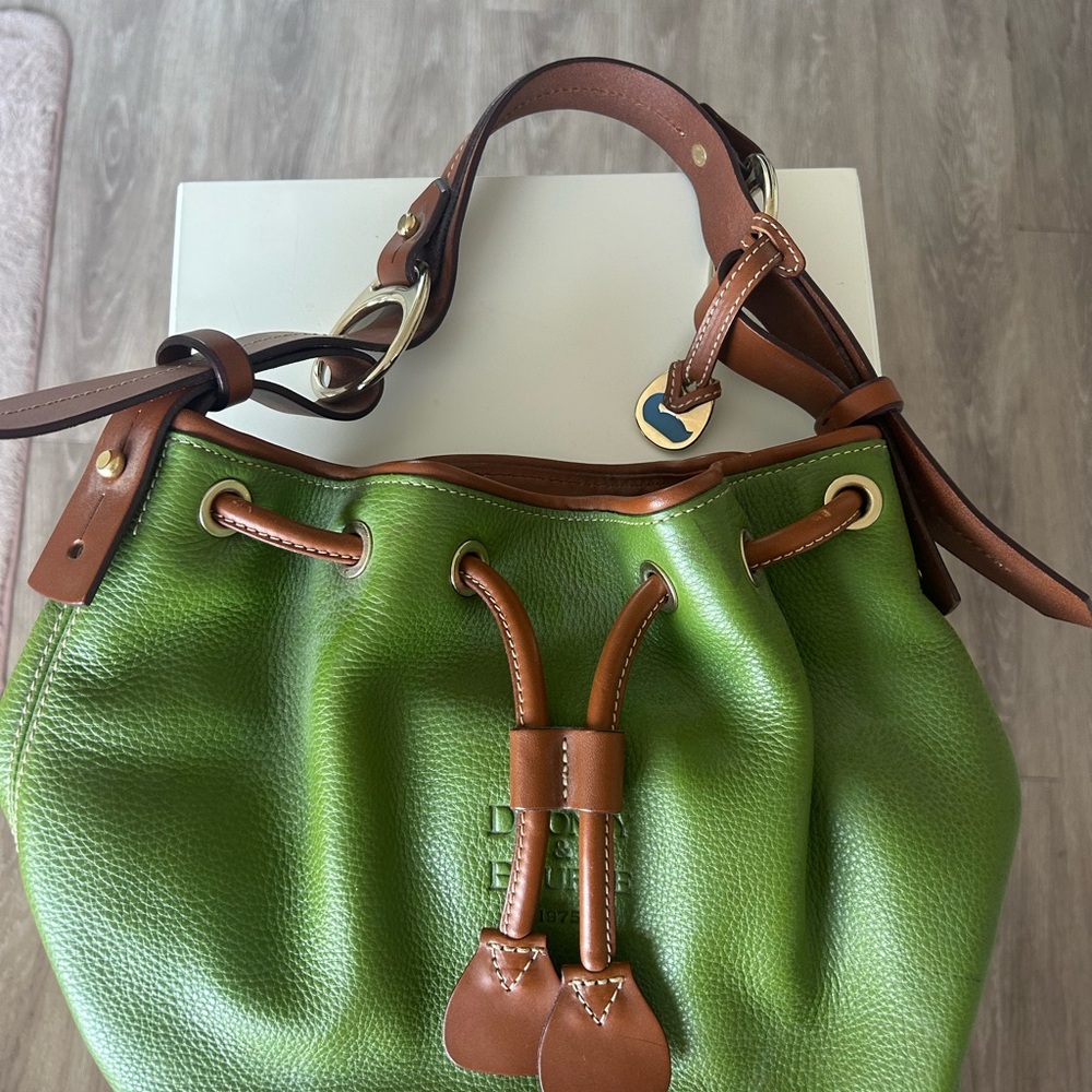 Green Leather Tote Bag